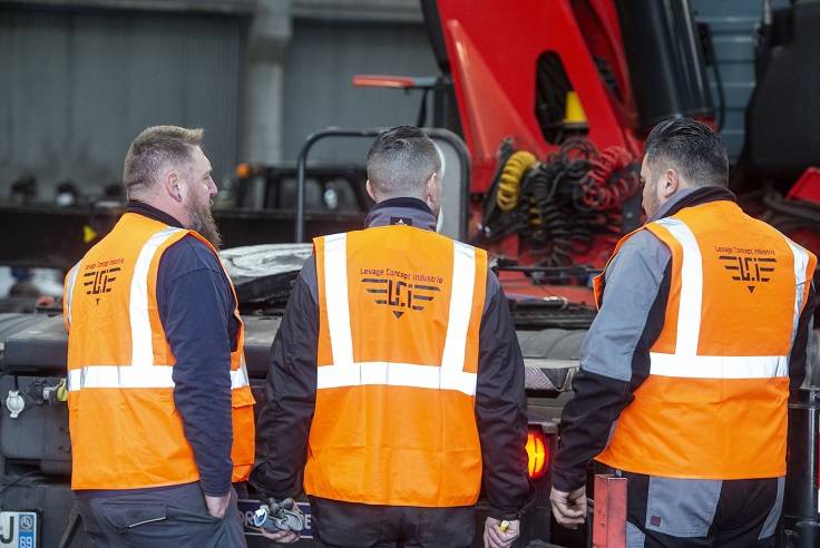 Installation pont roulant sur le parc de levage