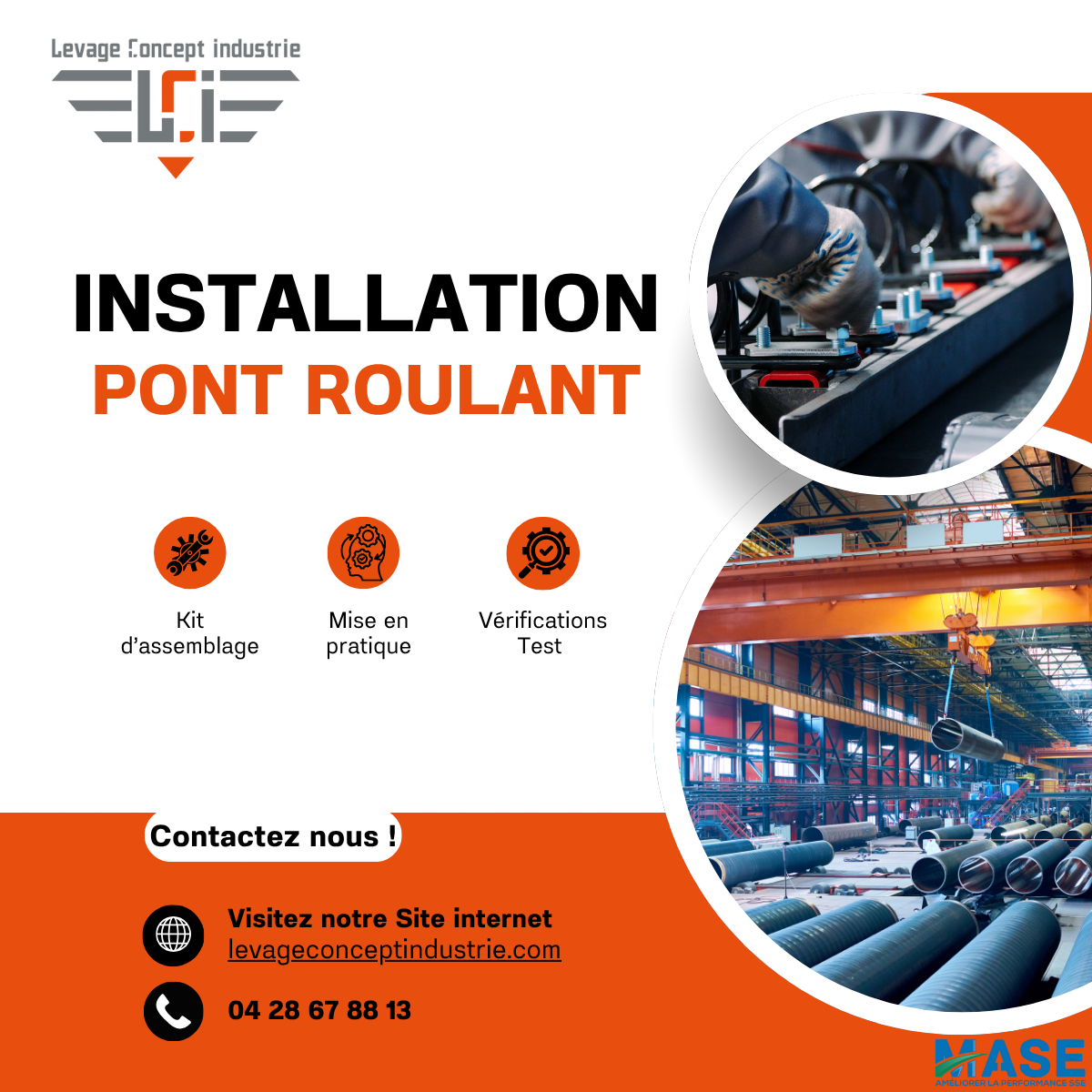 Pont roulant Installation