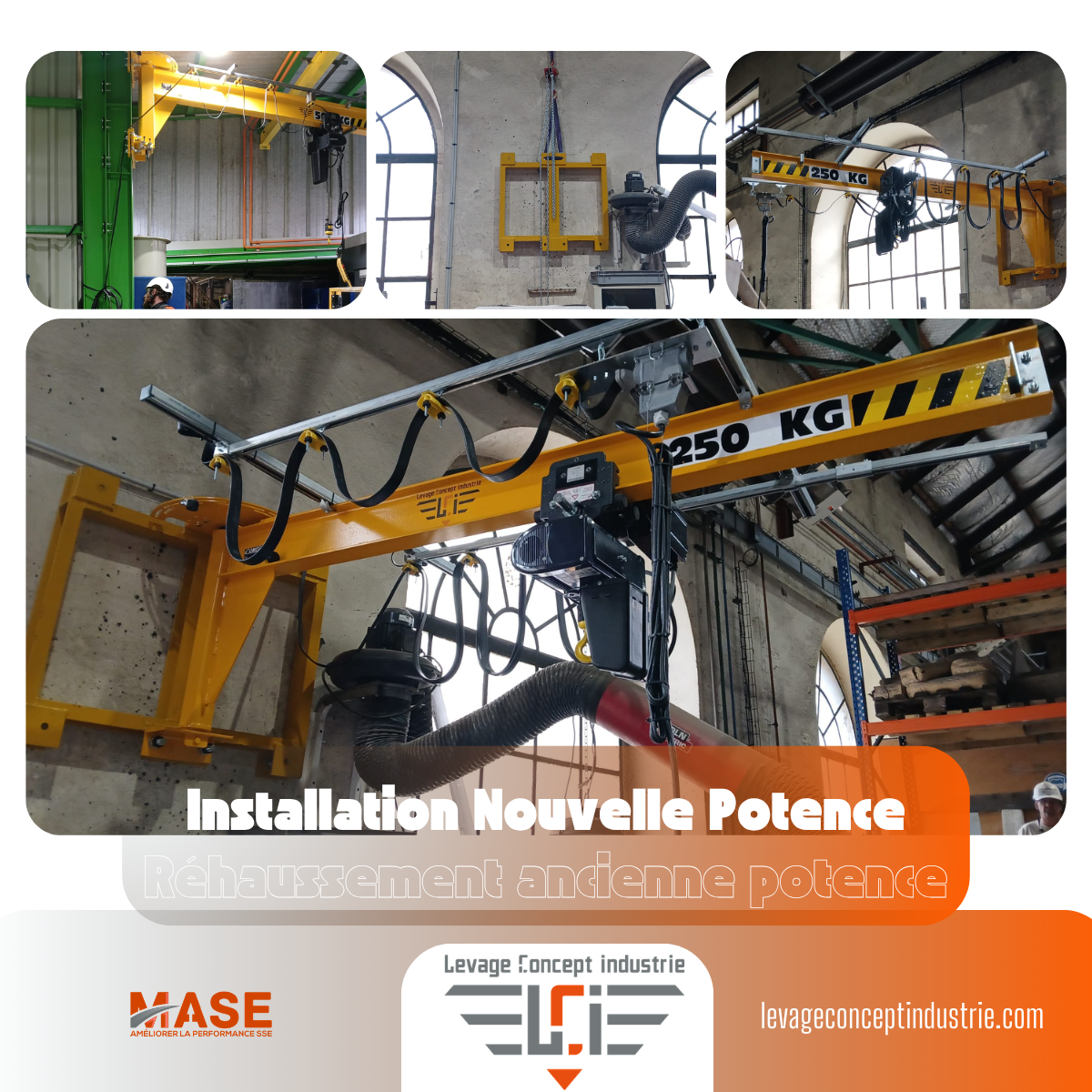 Rehaussement d'une Potence & Installation d'une nouvelle potence