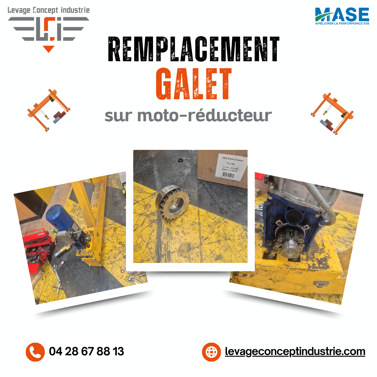 Galet sur moto-réducteur (Remplacement)