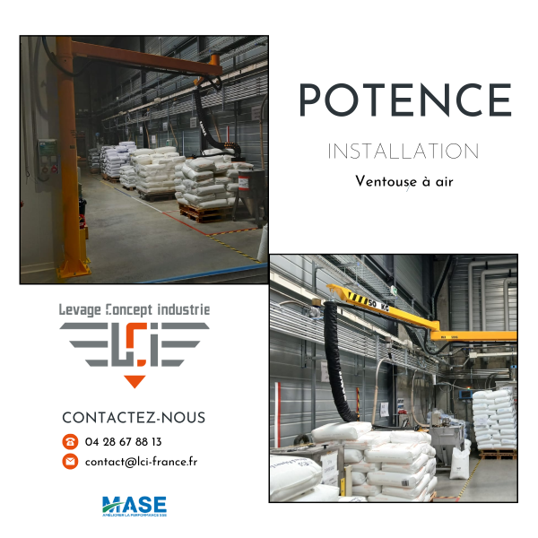 Potence à ventouse à air