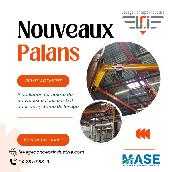 Nouveaux palans en place par LCI