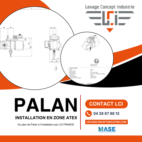 Palan en zone ATEX