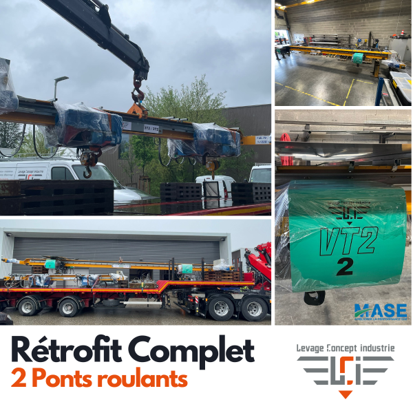 Rétrofit complet avec marche en tandem sur ponts roulants 