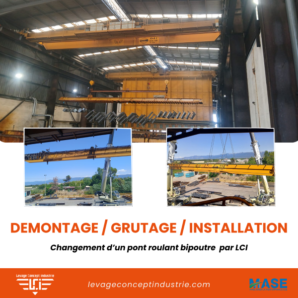 Démontage et grutage de Pont roulant